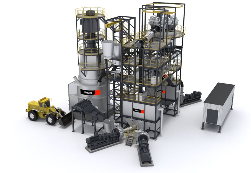 Metso vertimill stirred mill plant units rendering images