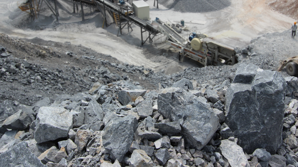 Rocks at Sambo Mining' quarry