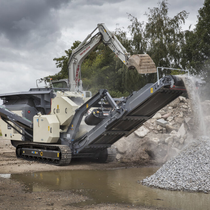 Metso crushing and screening equipment processing 