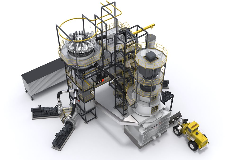 Metso stirred mill plant units rendering image