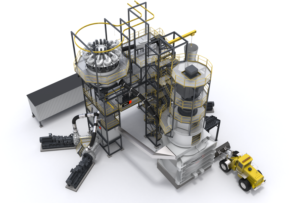 Metso stirred mill plant units rendering image