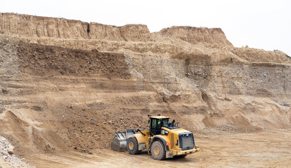 Wheel loader on a Roskilde Sten & Grus quarry
