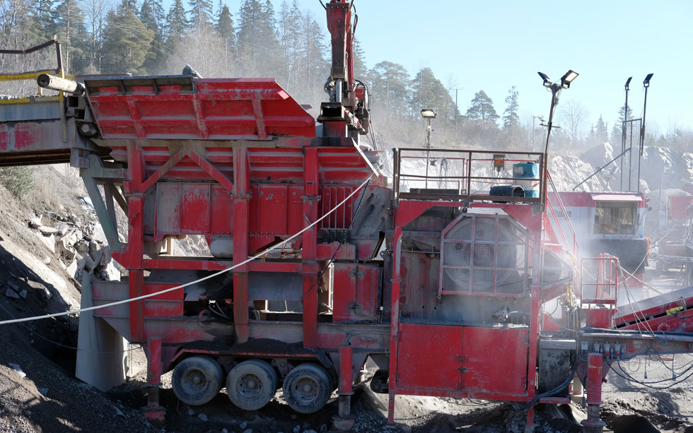 Jaw crusher at Rudus site.