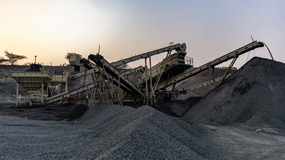 View at the  Kosma quarry in India