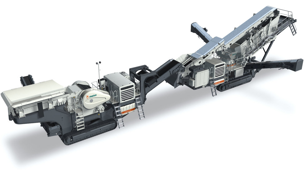 Lokotrack LT120 jaw crusher and Lokotrack LT330D mobile crusher and screen