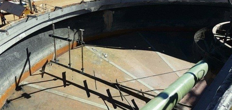 Installation - Thickener after ring and boom.