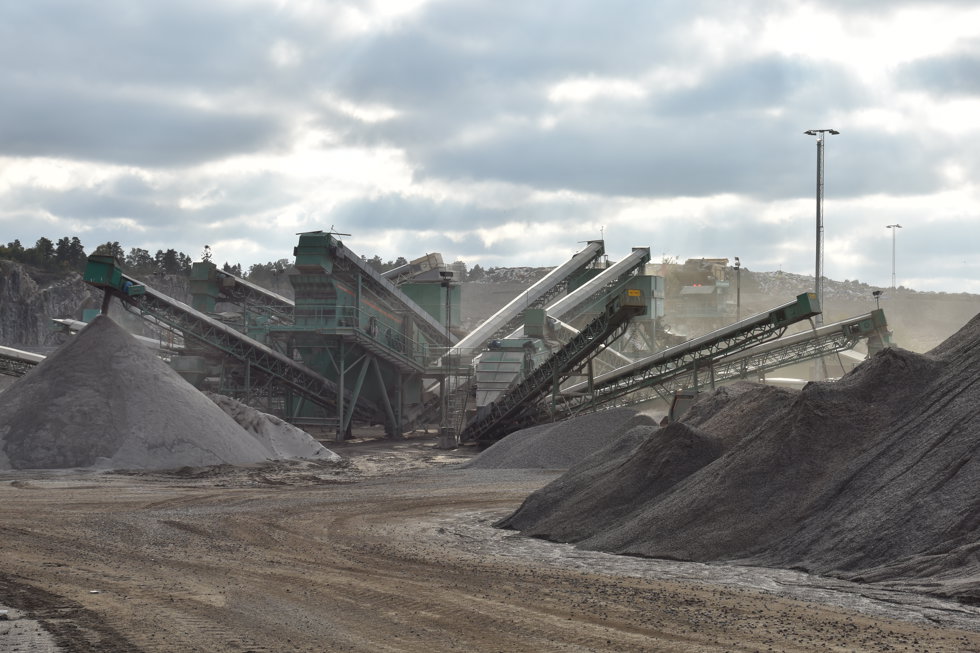 I Gladökrossen krossas närmare 700 000 ton varje år.