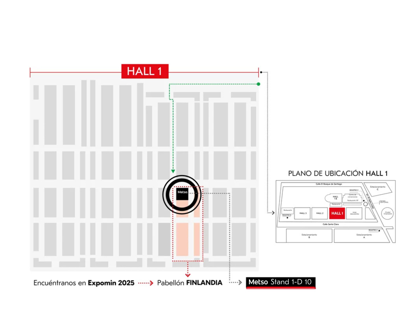 ¿Cómo encontrarnos en Expomin?