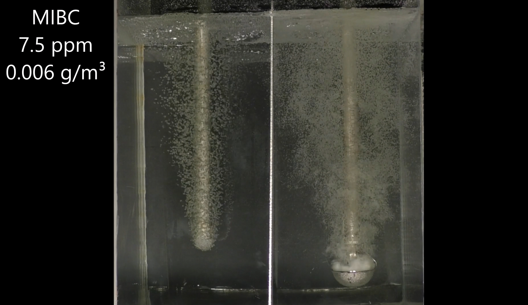 Performance comparison of a normal aspirated pneumatic cell (left) and the Concorde Cell (right)