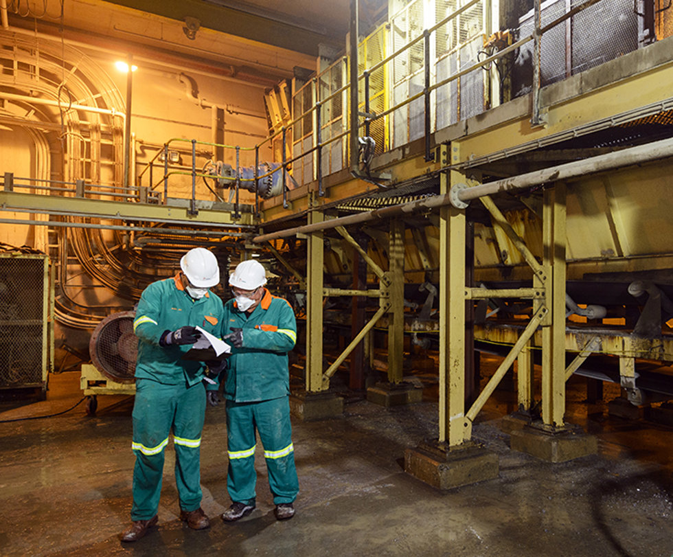 Inside the Nkomati Nickel Mine plant