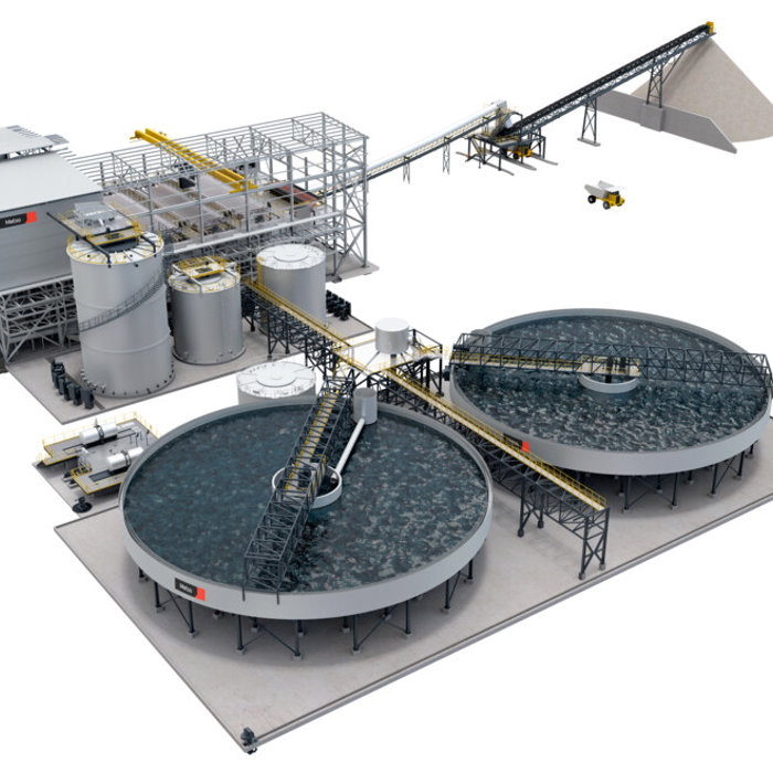 Dry tailings plant