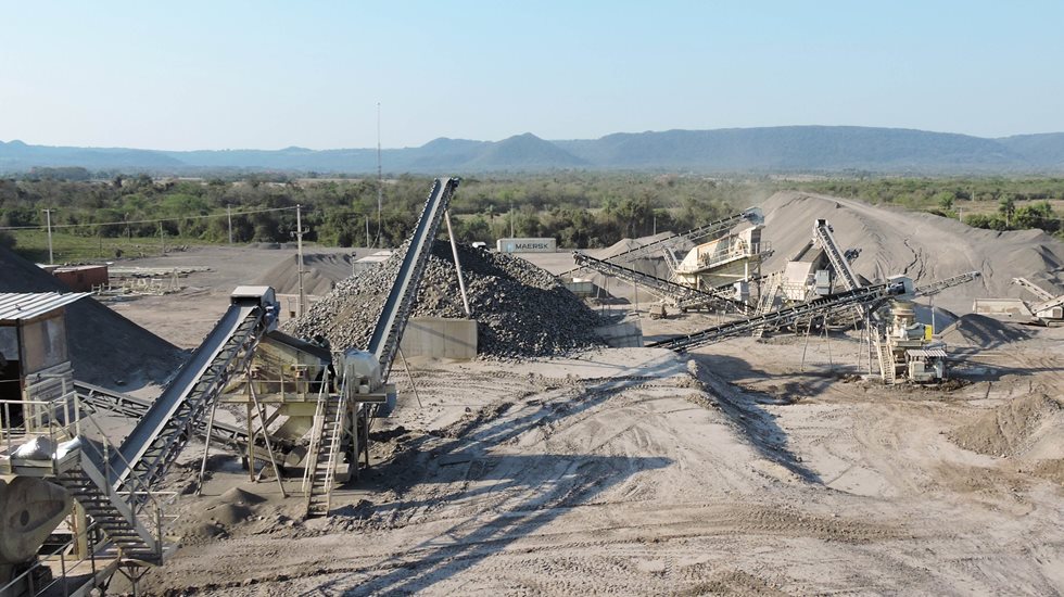 A view to the Nordplant crushing plant at Los Trigales site.