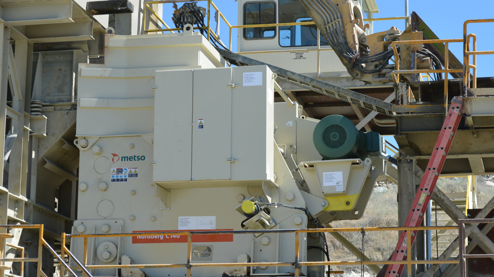 Nordberg® C140™ jaw at the Jackson Valley Quarry