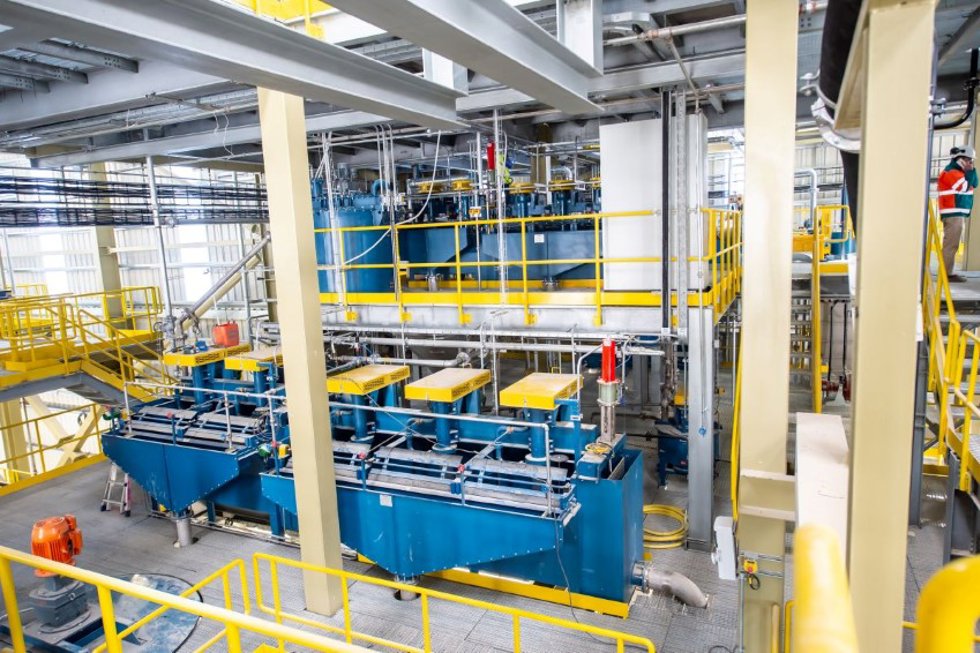 Flotation cells at Saloro mine