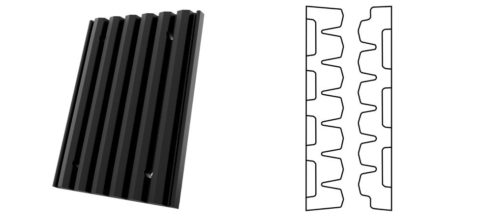 Coarse Corrugated Jaws