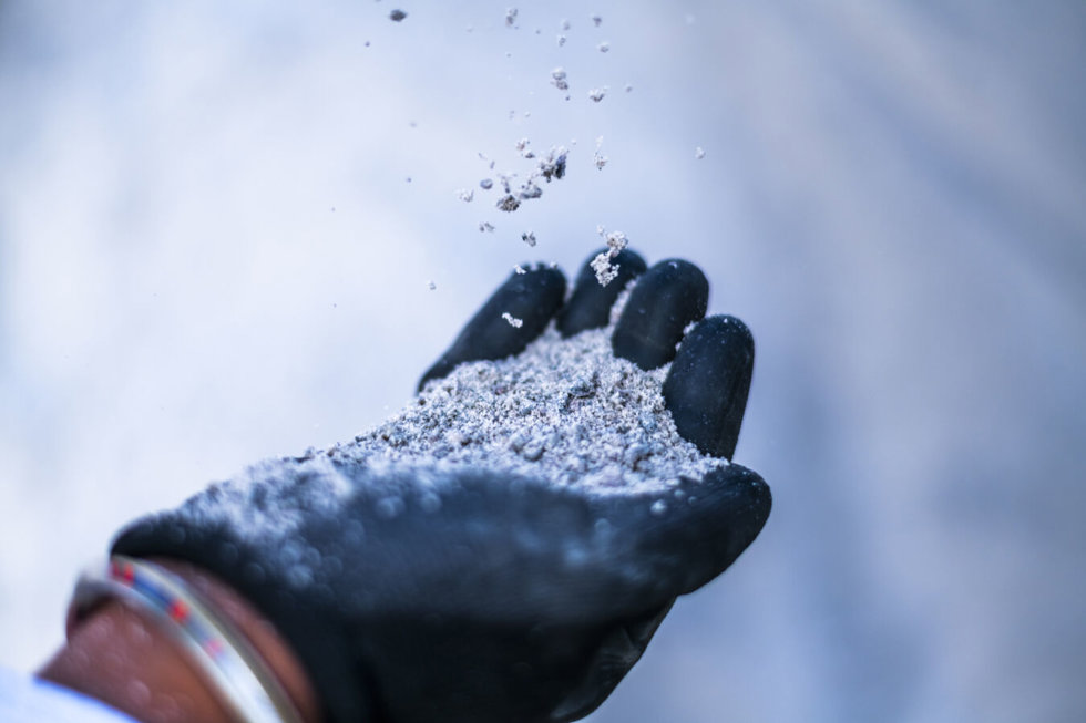 Different size of crushed rock material