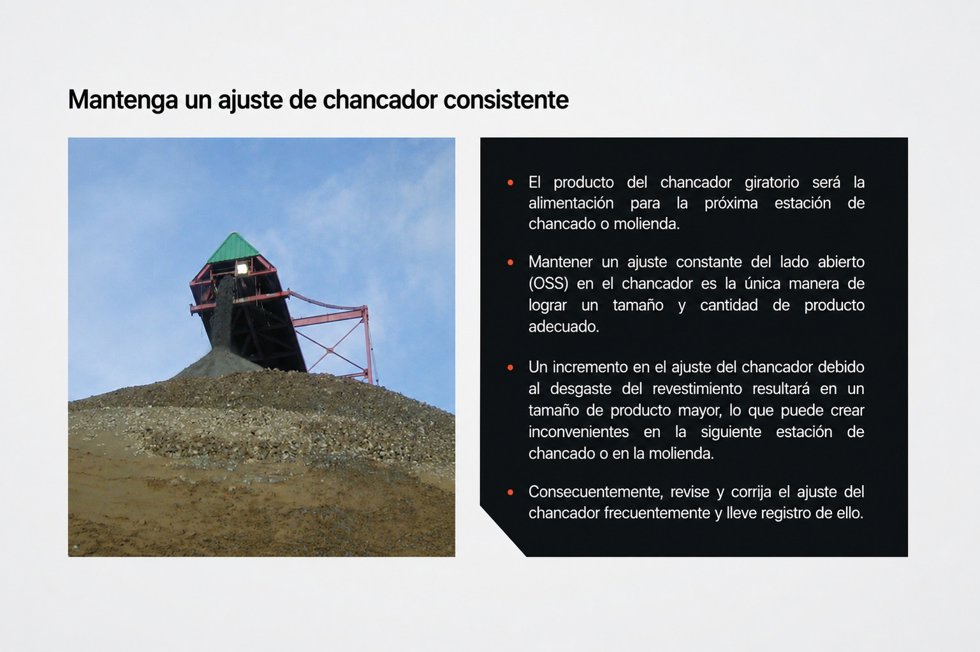 Ajuste de chancador consistente