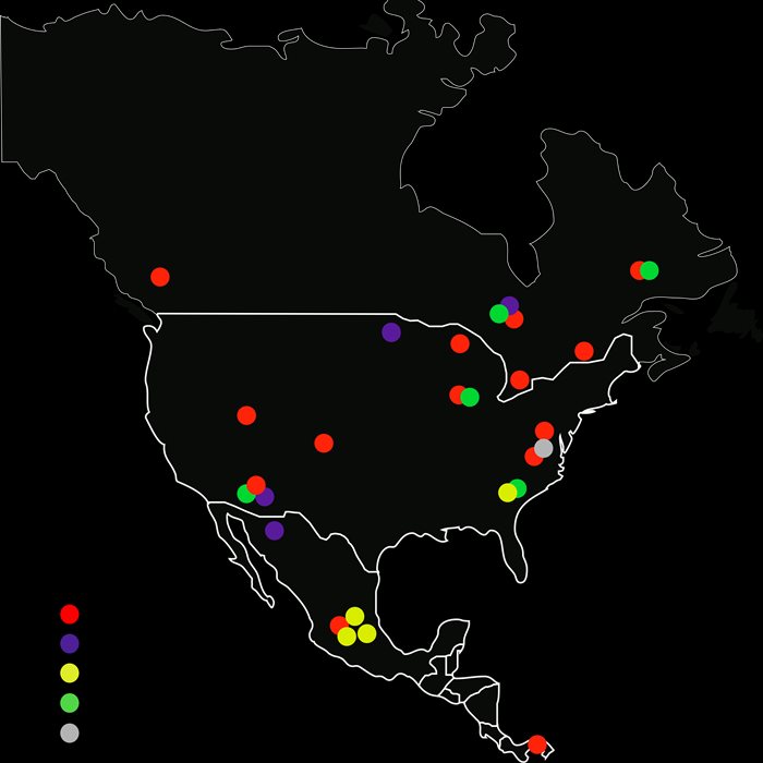 A map image showcasing the NCA locations