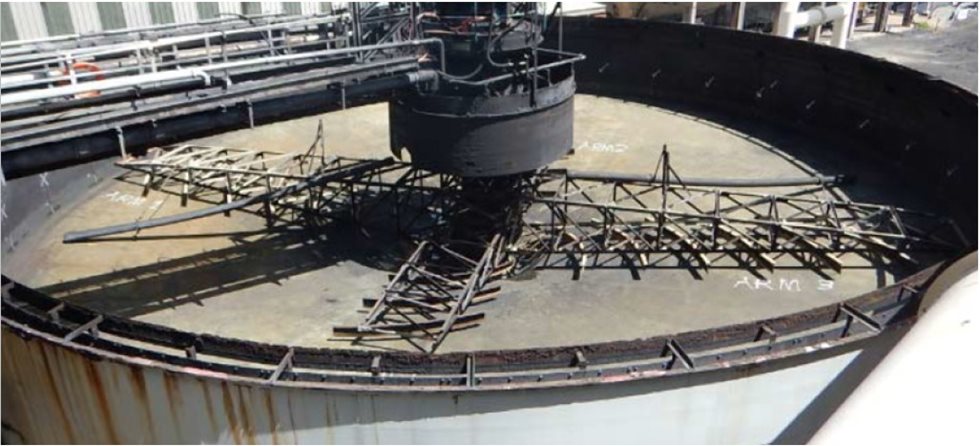 Existing coal product thickener before upgrade (emptied)