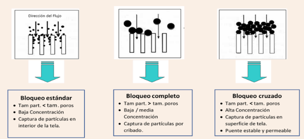 Proceso de decantación de partículas