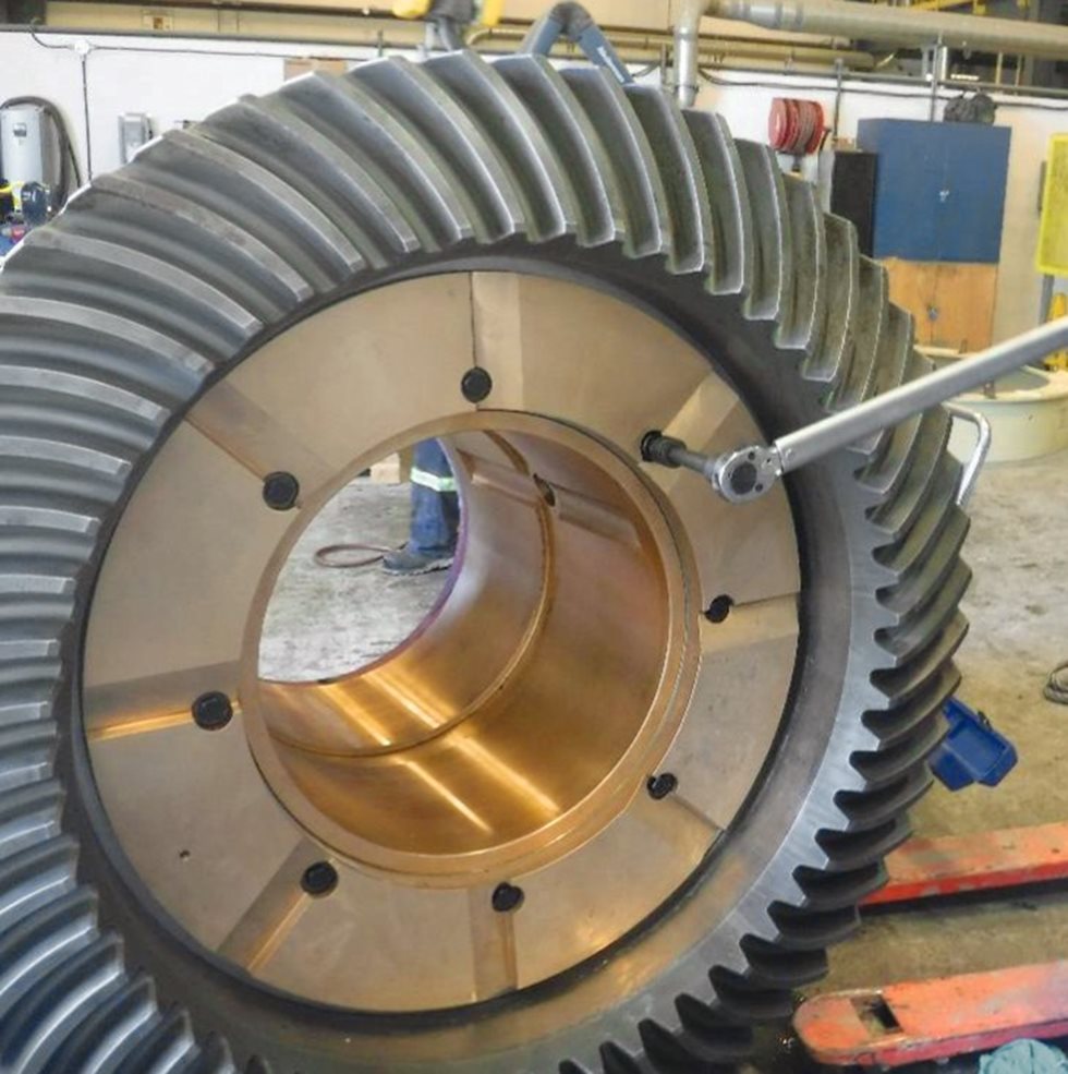 Crusher component replacement work involves dealing with large parts which can pose safety, maintenance and handling challenges