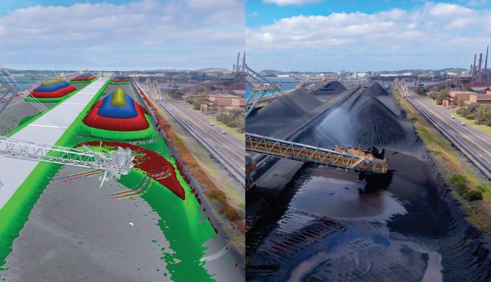 An example of the stockyard digital twin