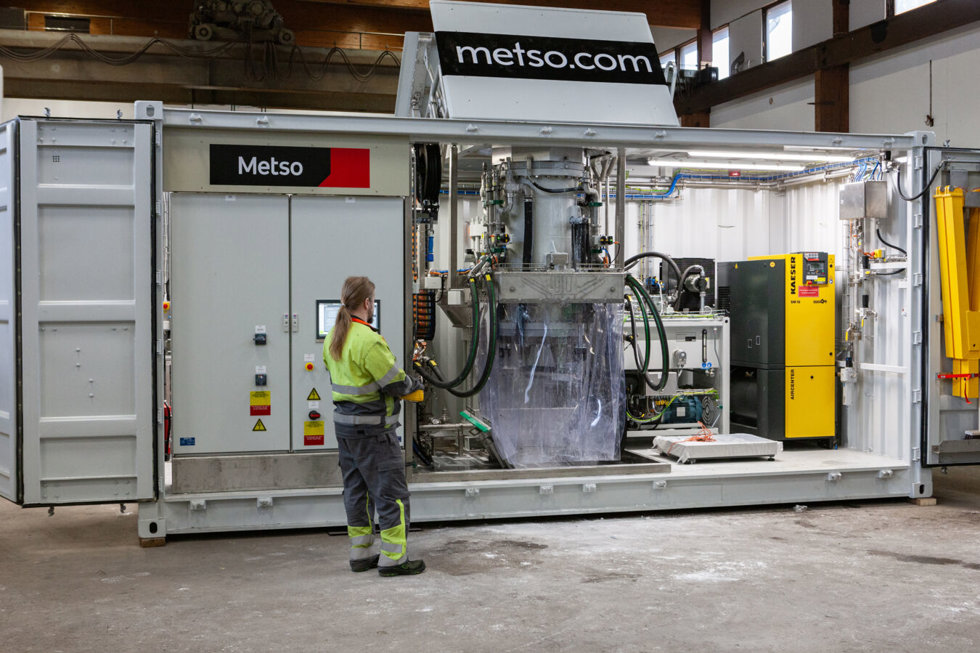 Metso Tube press Pilot container