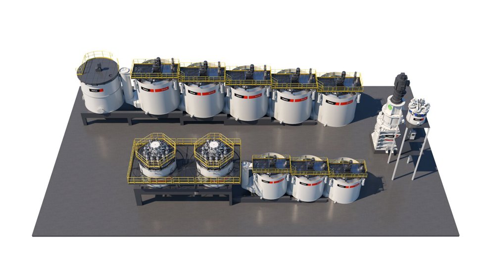 A typical flotation circuit configuration