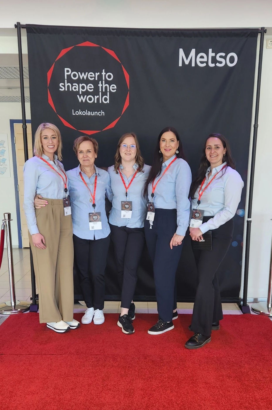 Power team at the Lokolaunch event. From left to right: April Jacobson, Lilli Nykänen, Pauliina Hakala, Katja Falcão and Evelina Califano.