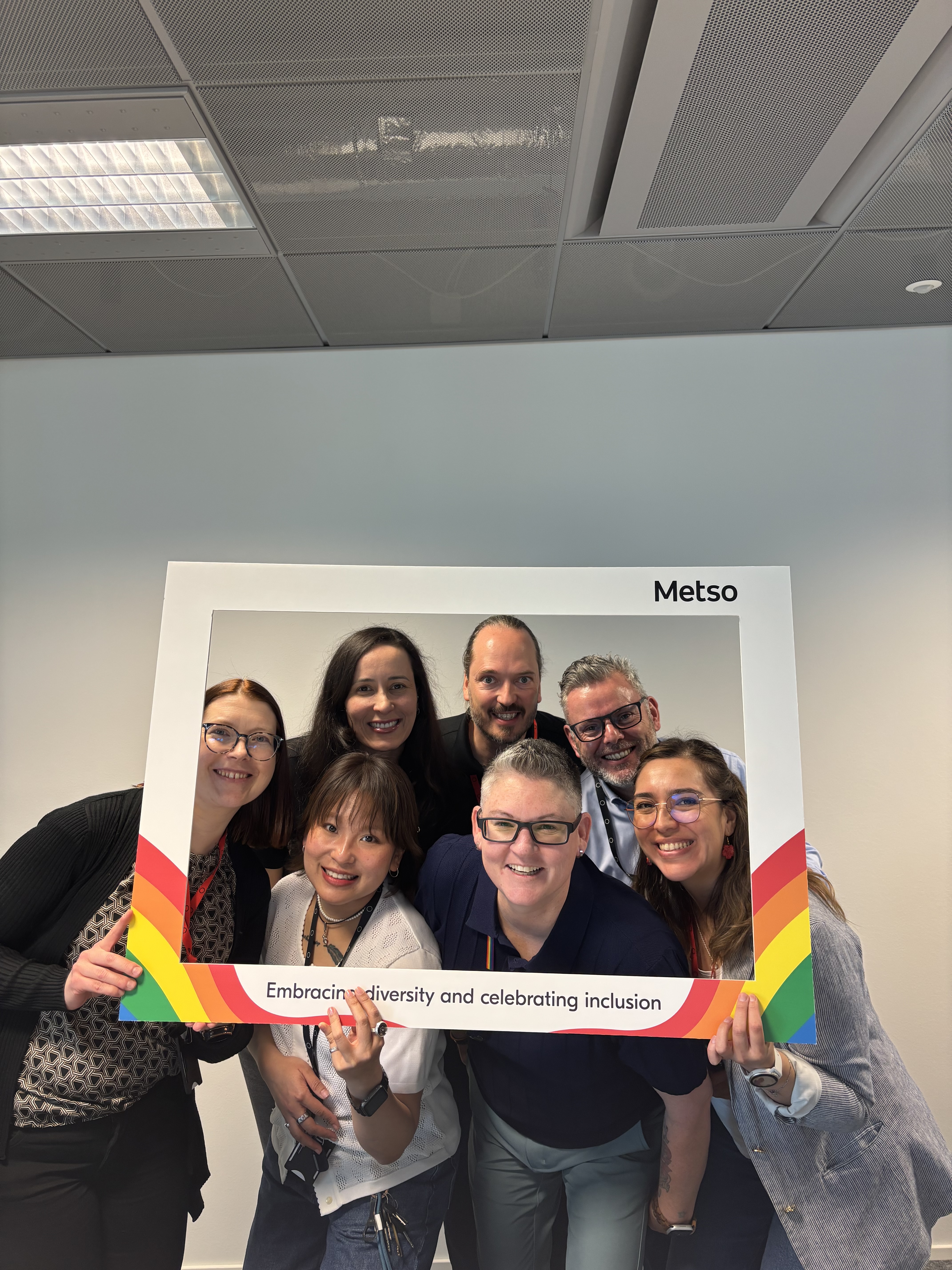 Nichole with collagues from Metso Academy.
