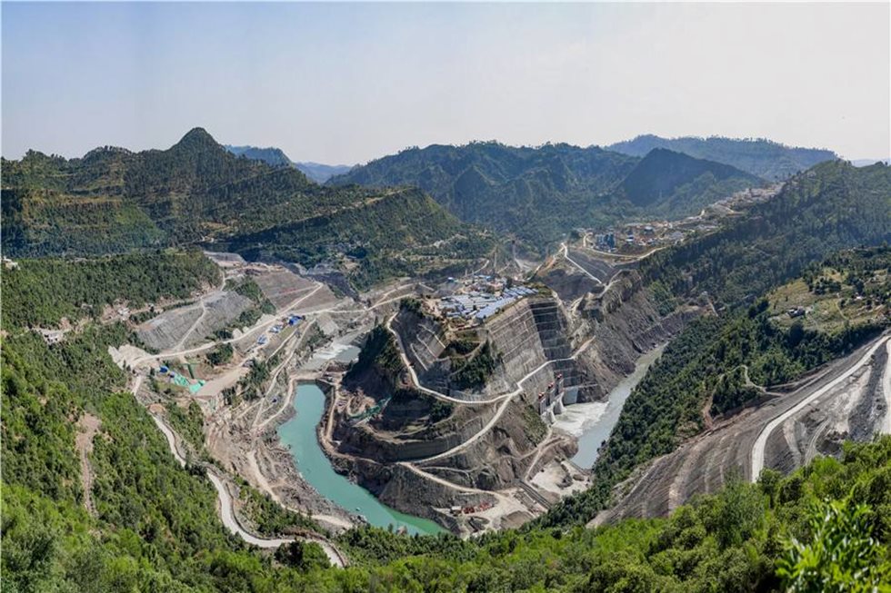 A panoramic view of the Karot Hydropower Station in Pakistan