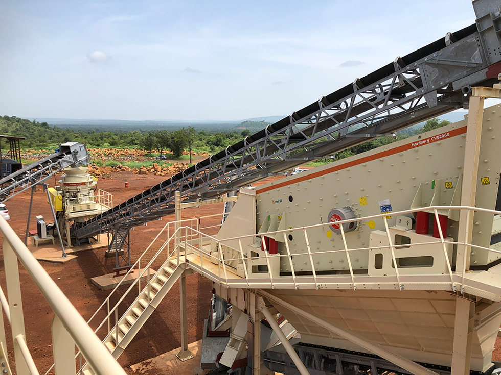 Metso Outotec equipment at Groupe Bathily quarry.