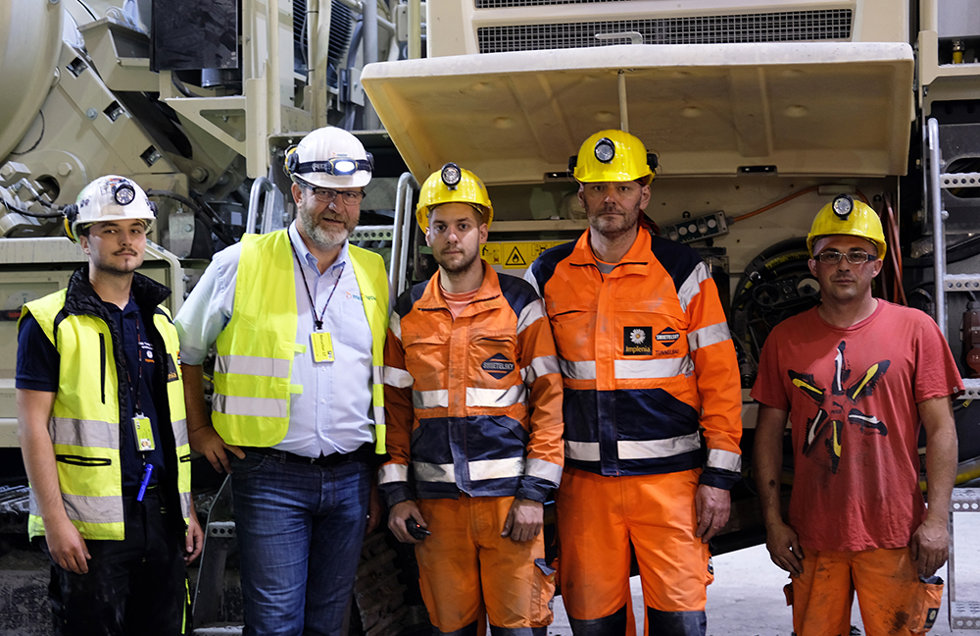 Five men standing in front of Lokotrack 