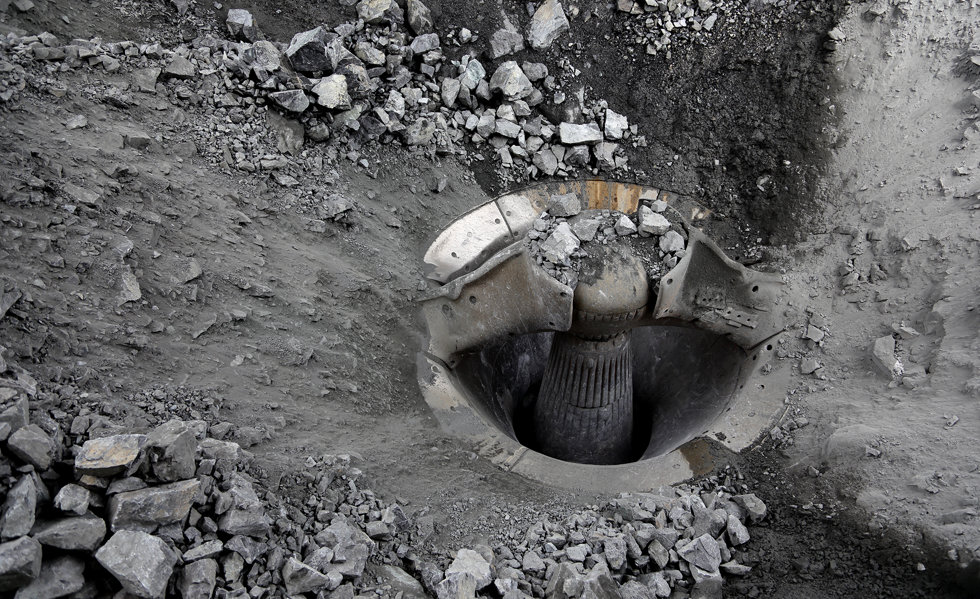 Mining equipment at Bucim mine in Macedonia.