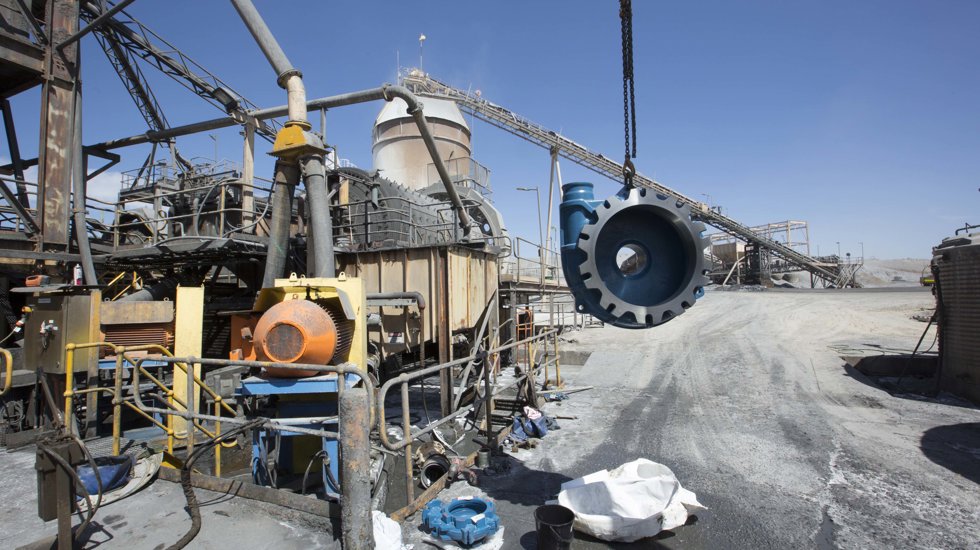 MD pump in the air at Greenfields Mill's mine