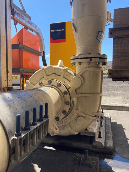 Metso Outotec's Deslime cyclone feed pump MM350 at Jellinbah mine.