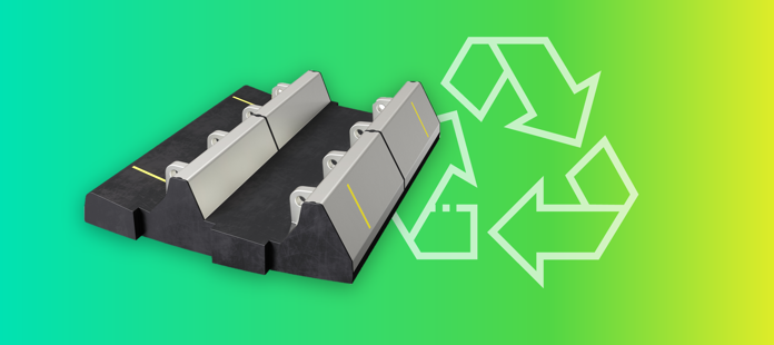 we can recycle and reuse worn rubber, Poly-Met™, and Megaliner™ liners of all sizes.