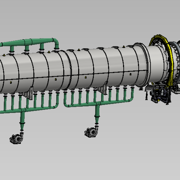 cross flow rotary cooler