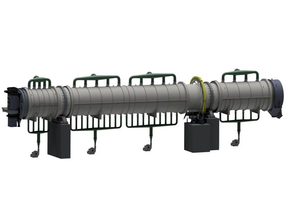 Cross flow rotary cooler