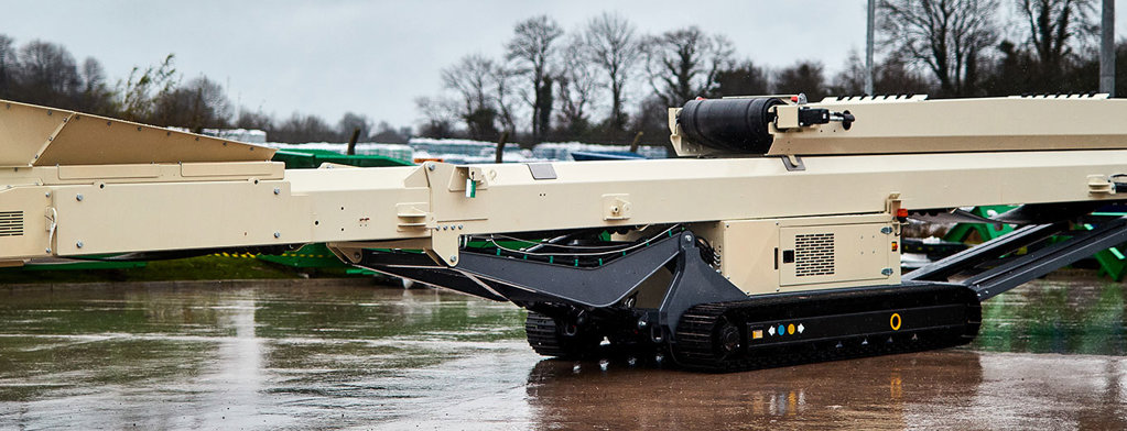 Nordtrack™ CT Series mobile track-mounted stacking conveyors.