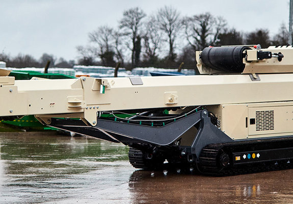 Track-mounted conveyors.