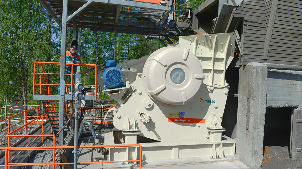 Installed C130 jaw crusher 